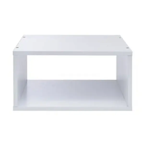 Structure Box Cube demi cube 35x30x17cm métal blanc