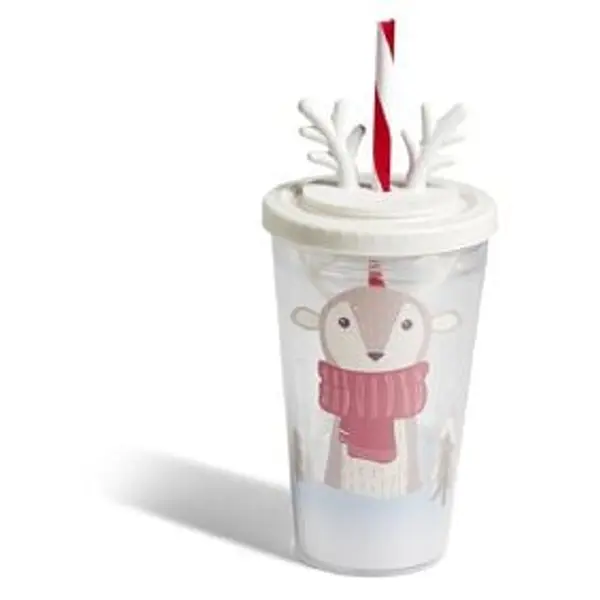 Gobelet paille Noël 470ml - 2 modèles
