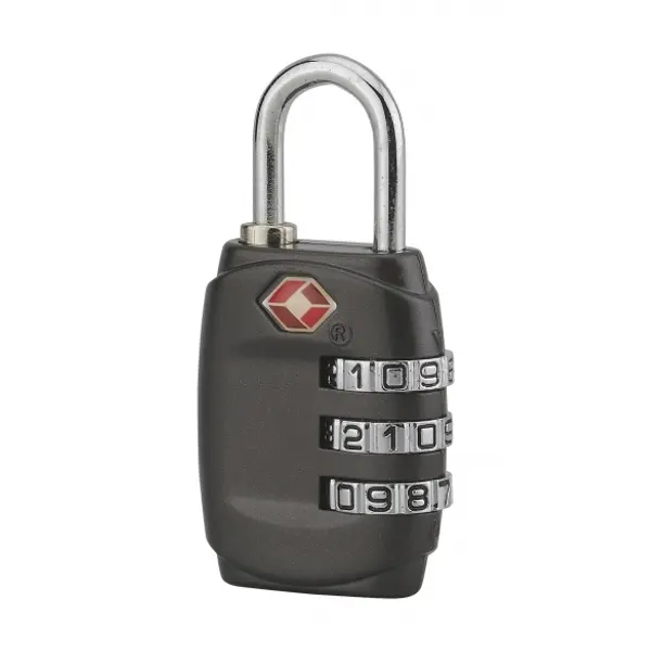Cadenas à combinaison TSA, 3 chiffres, voyage, anse acier, 30mm - THIRARD