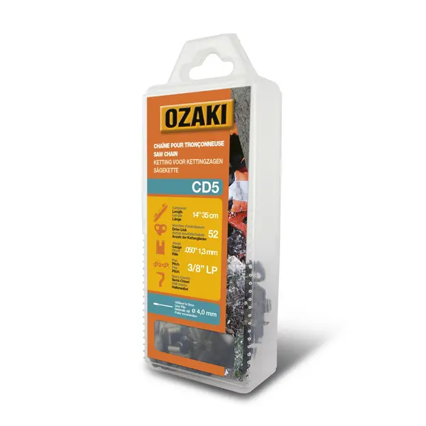 Chaîne de tronçonneuse OZAKI semi carrée: .3/8"LP .050 (1,3mm) 52 entraîneurs - OZAKI
