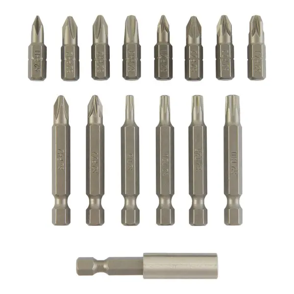 Coffret de 15 embouts de vissage mixtes acier S2 50 mm