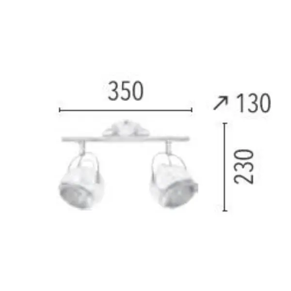 Plafonnier Satin Ball, Led inclue 2xGU10 5,5W , IP20, 230V AC, Classe I - Spot-Light