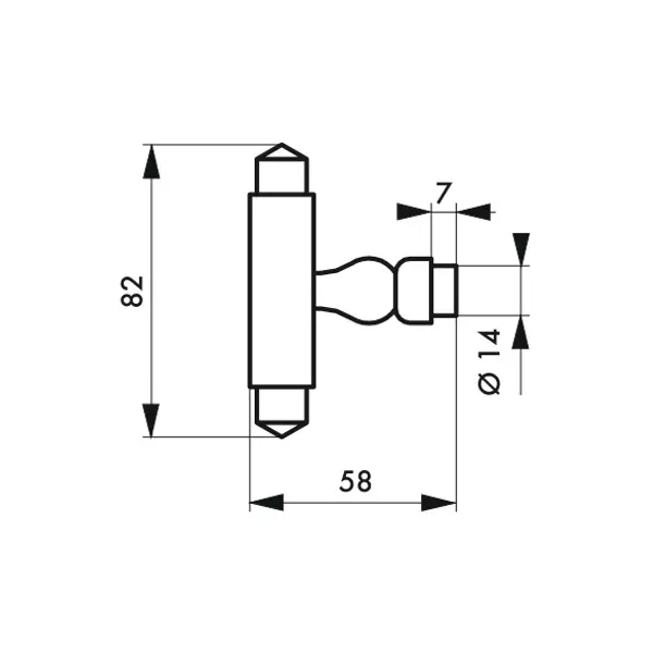 Paire de boutons torsadés pour porte d'entrée, fer, carré 6mm, 1 portée, noir - THIRARD