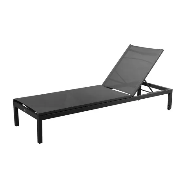 Lit de soleil de jardin Théma - graphite/gris 207 x 106 x 64 cm - PROLOISIRS