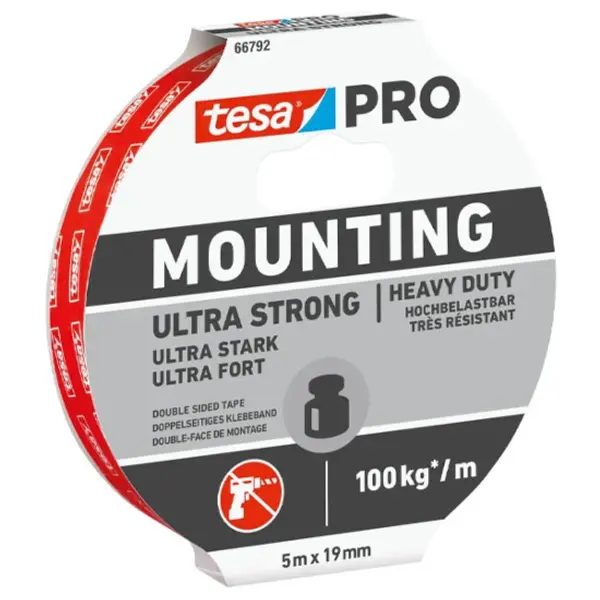Double face ultra stong 66792 blanc 5 M X 19 MM Tesa