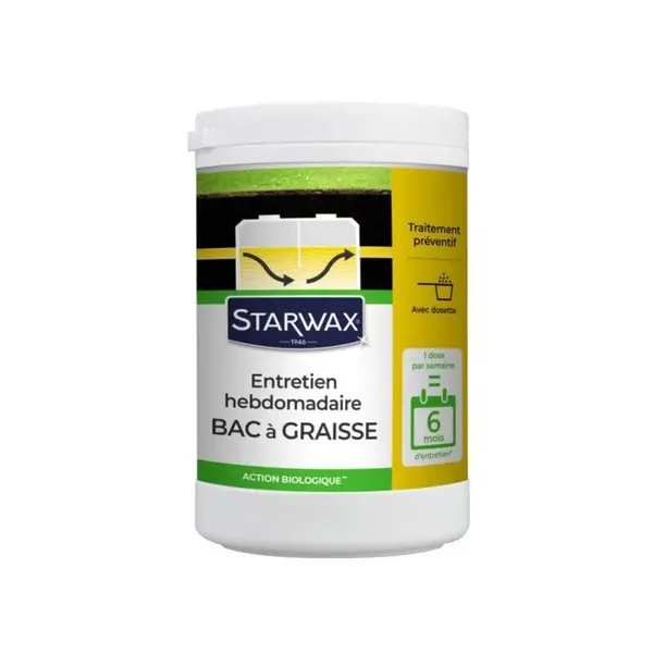 Entretien Bac A Graisses Hebdomadaire 6 Mois 750G - Starwax