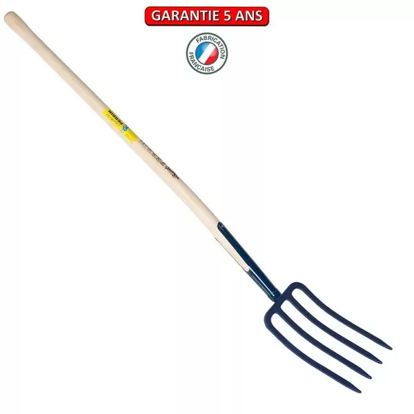 Fourche à bêcher à soie 4 dents 27 manche pomme - PERRIN