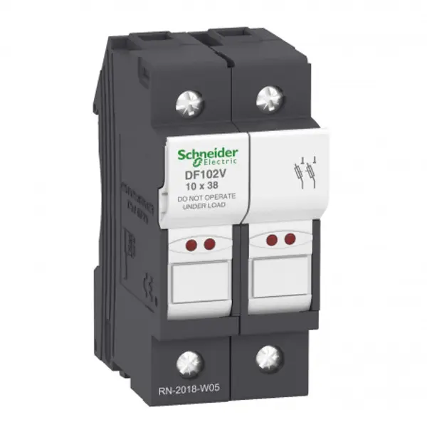 DF102V Porte fusible à tiroir 32A - 2P - pour fusibles 10x38mm - Schneider Electric TeSys DF