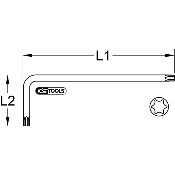 Clés mâles TORX® longues - sur carte