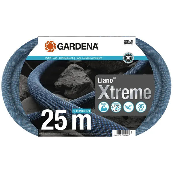 Tuyeu Liano™Xtreme 25m, Ø 19mm (3/4") - ultra résistant - GARDENA