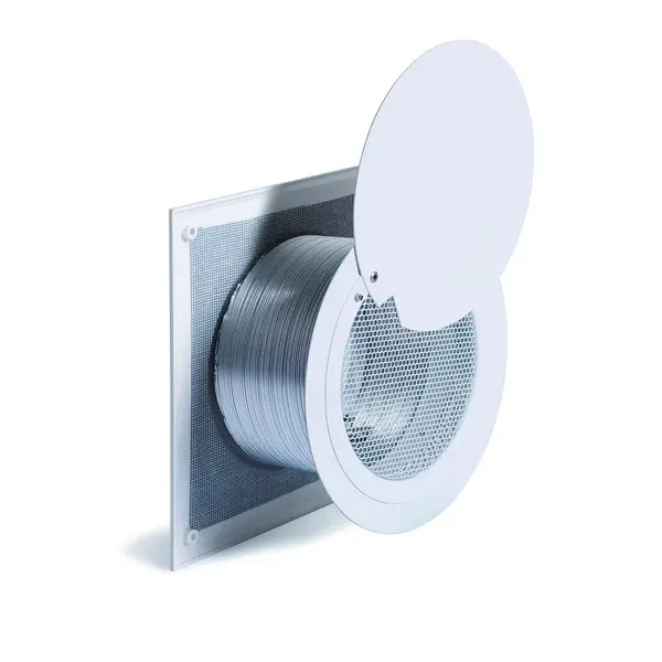 Kit entrée d’air avec grille obturateur blanche Ø125 mm - 73 cm² - Joncoux