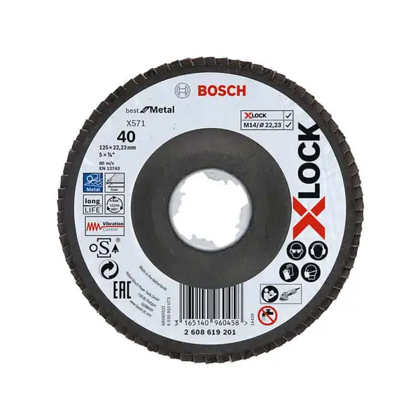 BOSCH Disque à lamelles déportés X-LOCK X571 125mm - Best for Metal