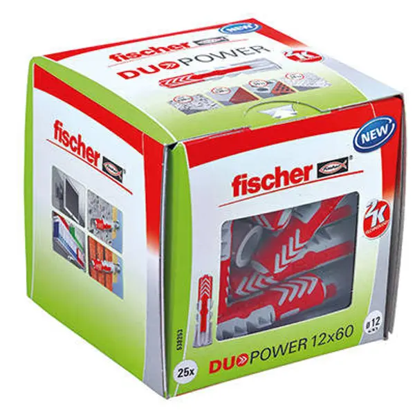 Boîte de 25 Chevilles DUOPOWER 12x60 DIY - FISCHER