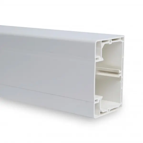 Goulotte appareillable ENSTO 80x54mm 1 compartiment pour prises 45x45mm - Longueur 2m - Prix au mètre