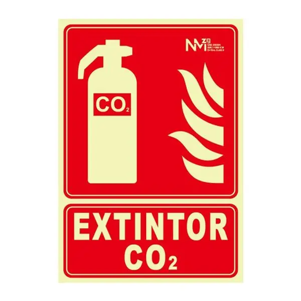 Señal Extintor Co2 Pvc 0,7 210X300Mm