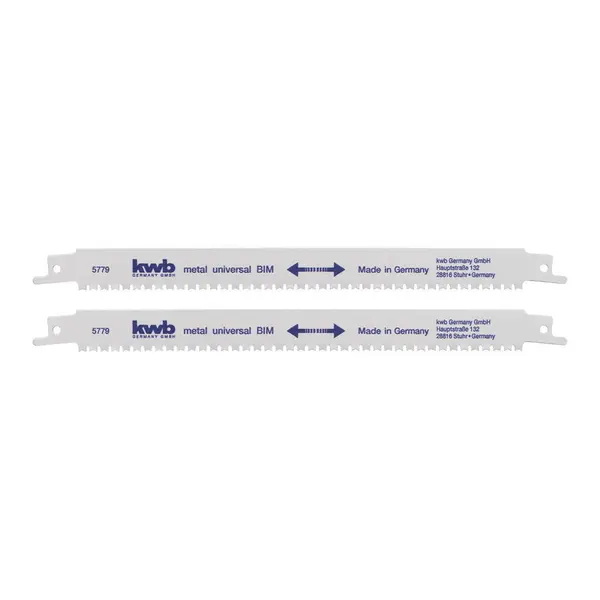 2 lames de scie metallique, denture en Bi-metal - KWB by Einhell