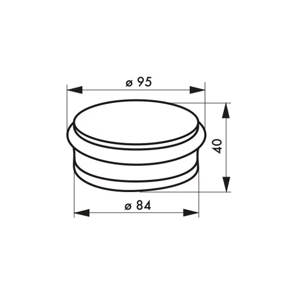 Butoir à poser, fixation au sol, acier, Ø95x40mm, pour 1kg3, chromé - THIRARD