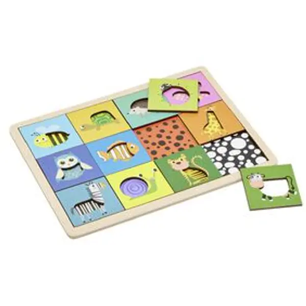 Puzzle animal éducatif bois 30x22cm