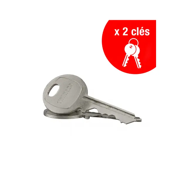 Cadenas à clé Slice, extérieur, 40mm, gainé PVC, 2 clés laiton nickelé - THIRARD