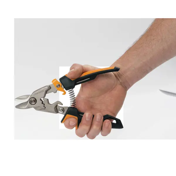 Cisaille PowerGear type "aviation" coupe droite lame bulldog 38,1mm - FISKARS