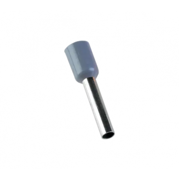 Embouts de câblage pour fil souple section 2,5mm² - Gris - Collerette isolante - Sachet de 100 pièces