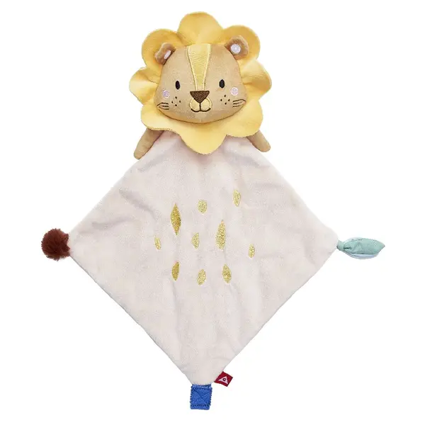 Doudou hochet lion beige