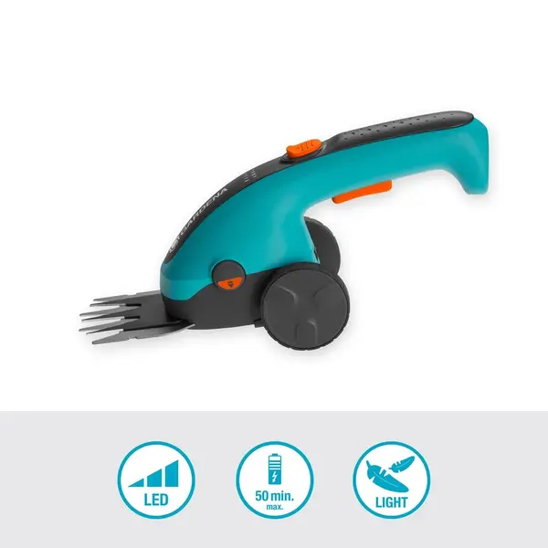 Kit cisaille à gazon ClassicCut Li + manche télescopique + roues - Coupe 8 cm - GARDENA