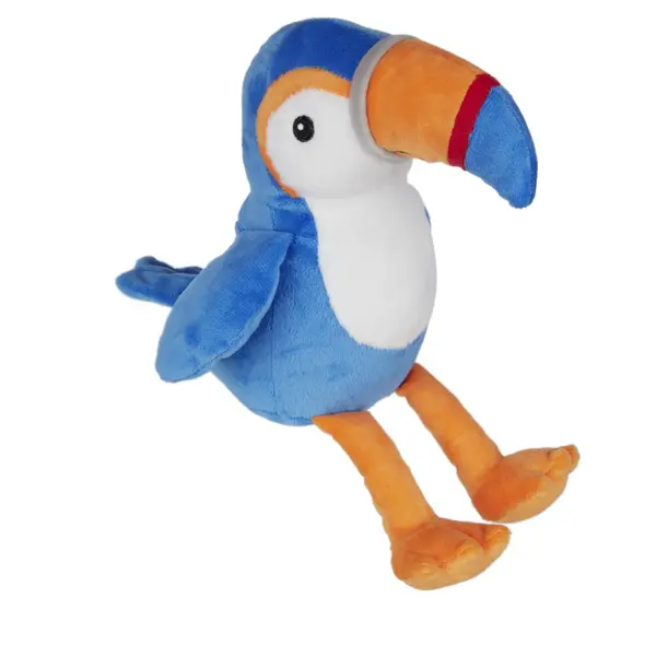 Peluche toucan bleu 10x20cm