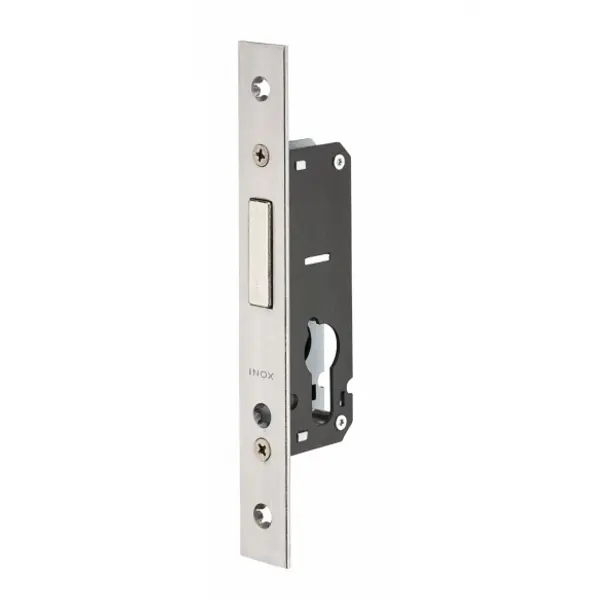Boitier de serrure encastrable à cylindre pour porte d'entrée, axe 17mm, bouts carrés, pêne dormant seul - THIRARD