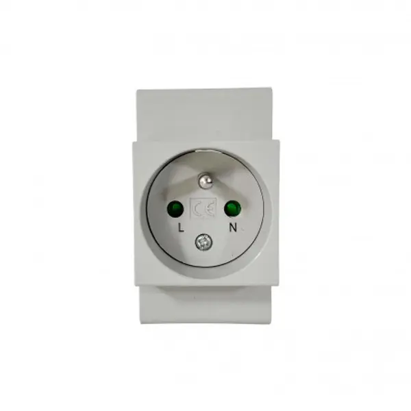 Prise modulaire 2P+T 16A pour tableau électrique (façace à démonter)