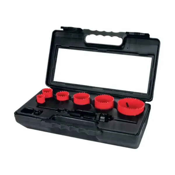 Coffret de scies-cloches bimétal HSS 8 pièces Ø22 à 68