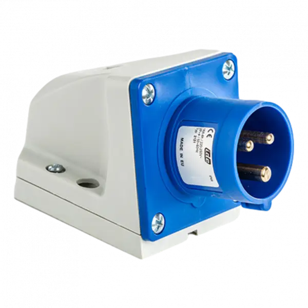 Socle male CEE 16A 2P+T 220V - Étanche IP44 - IDE