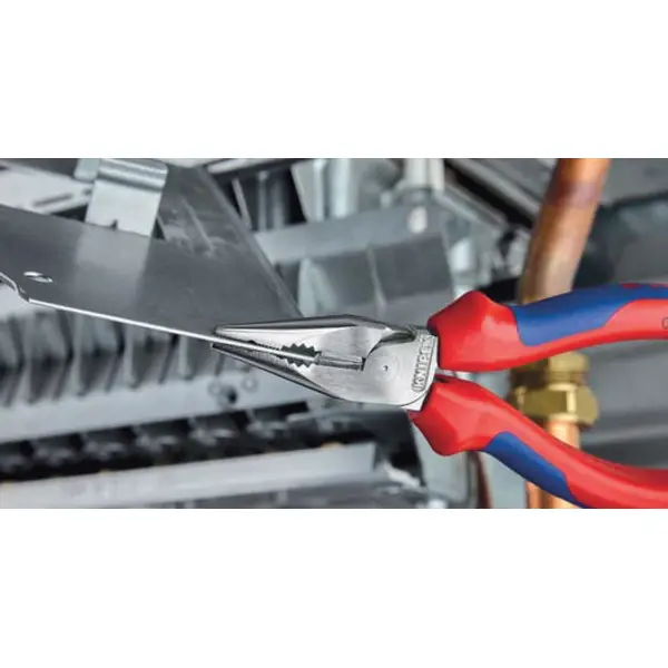 Pince universelle multifonctions à bec demi-rond - Sur carte - KNIPEX