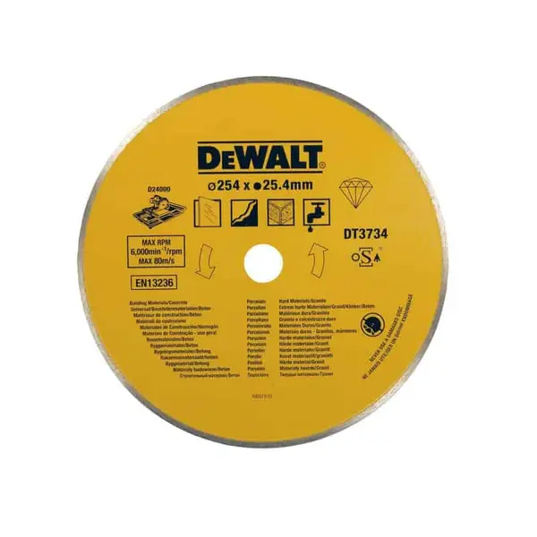 DEWALT Disque pour porcelaine et pierre 250 x 25,4 mm- DT3734