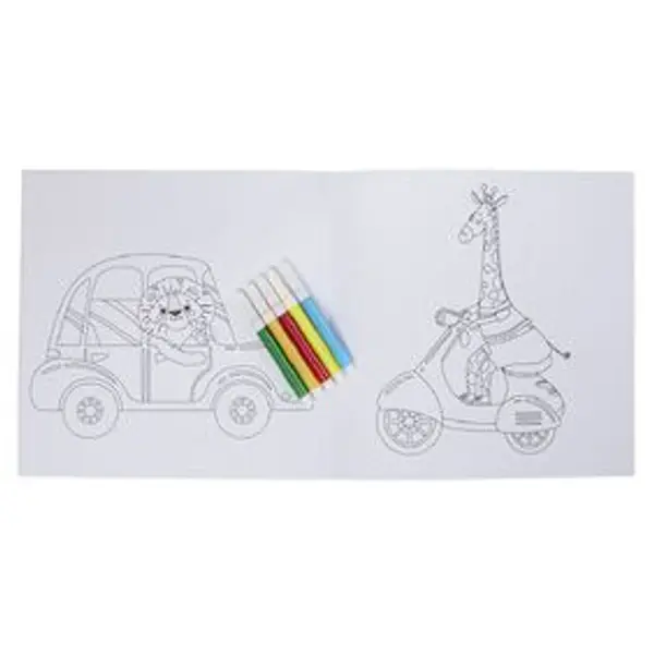 Cahier de coloriage avec feutres