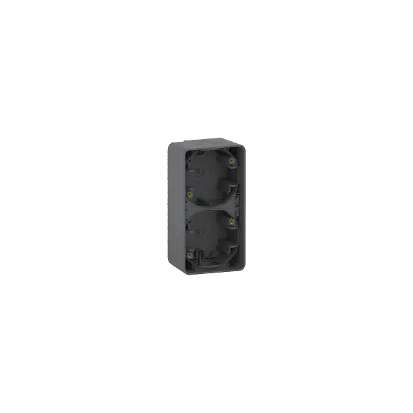 Mureva Styl - Boîte 2 postes verticale - saillie - IP55 - IK08 - gris - MUR37912