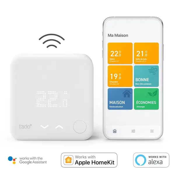 Thermostat connecté et Intelligent Sans Fil Kit V3+ TADO - TADO