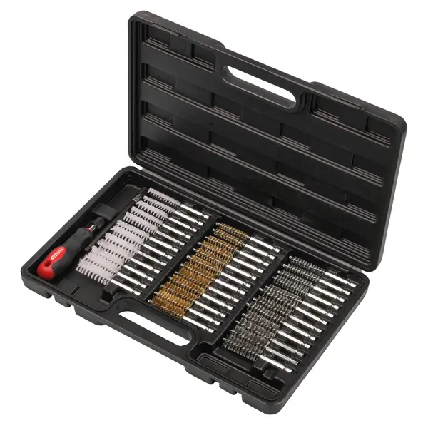 Jeu de brosses de nettoyage pour puit de bougie de préchauffage ou d'injecteur