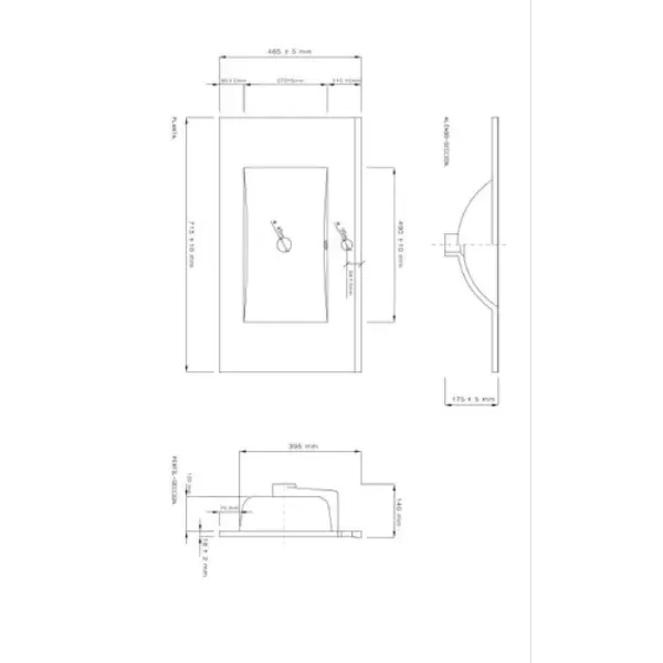 Plan vasque céramique