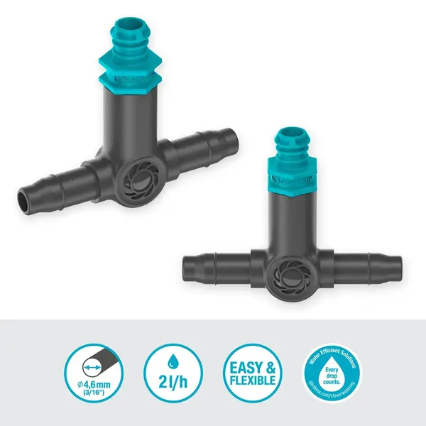 Goutteurs en ligne auto-régulant 2 l/h - Boîte de 10 pièces - GARDENA