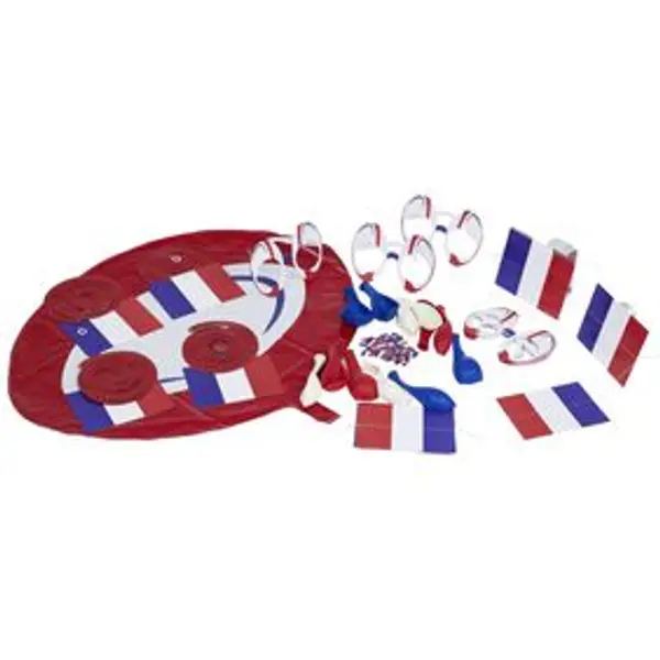 Décoration fête de rugby bleu blanc rouge