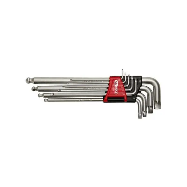KS TOOLS Jeu de 9 clés mâles 6 pans, tête sphérique - 151.2800
