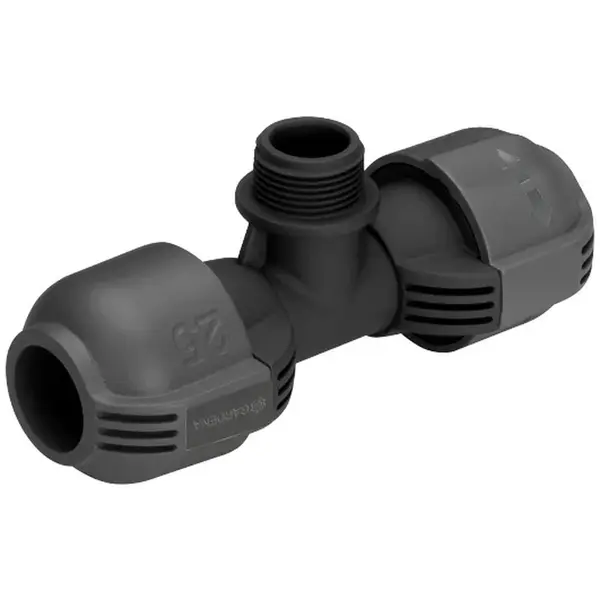 Dérivation en T d'arrosage enterré 25 mm mâle 3/4" - GARDENA