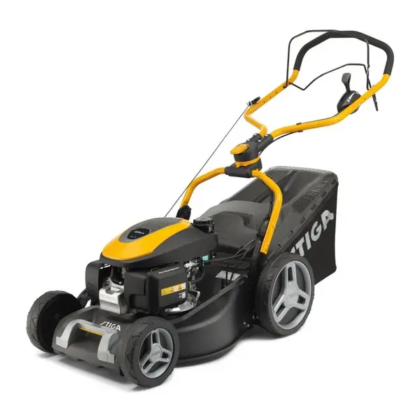 Tondeuse à gazon thermique 167 cm³ - Honda 4T - ramassage, mulching, ejection arrière et latérale - largeur coupe 51 cm - noire - Stiga