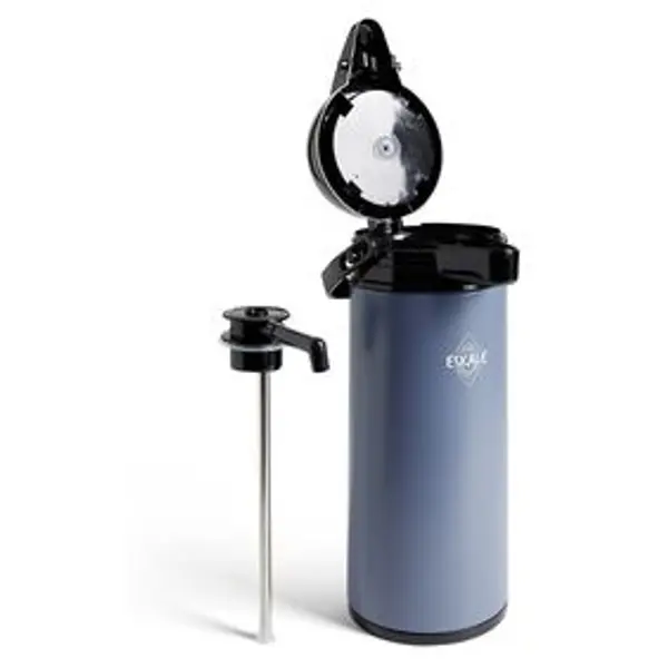 Gourde isotherme à pompe 1,9L bleu et noir