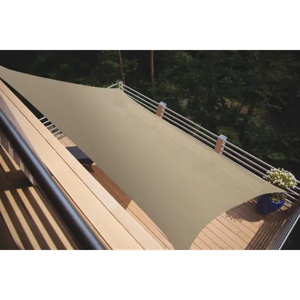Voile d'ombrage rectangulaire - Austral - sable 4 x 3 m - protection UV 90 % - Jardiline