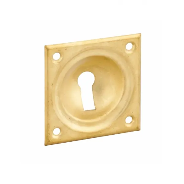 Entrée à cuvette trou de clé, 60x60mm, laiton - THIRARD