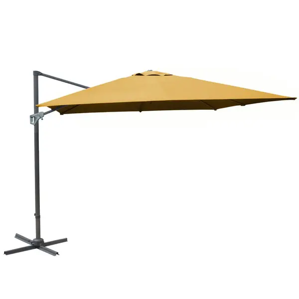 Parasol déporté NH 3 x 4 m en Aluminium - Toile inclinable - curry - PROLOISIRS