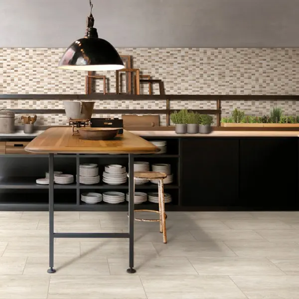 Carrelage de sol intérieur "Nelly' beige - l. 30 x L. 60 cm