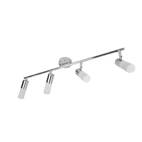 Plafonnier Chrome/Blanc Dora, Led Inclue 4x 4W, IP20, 230V AC, Classe I - Spot-Light